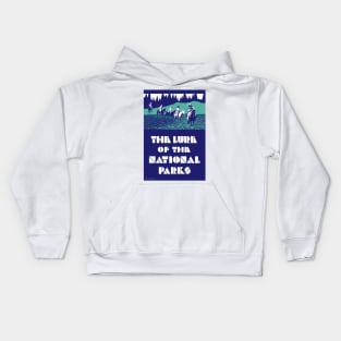 Vintage Travel Poster USA The Lure of the National Parks Kids Hoodie